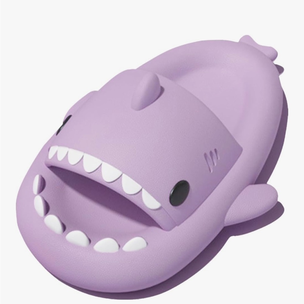 Purple Shark comfy slippers NEW